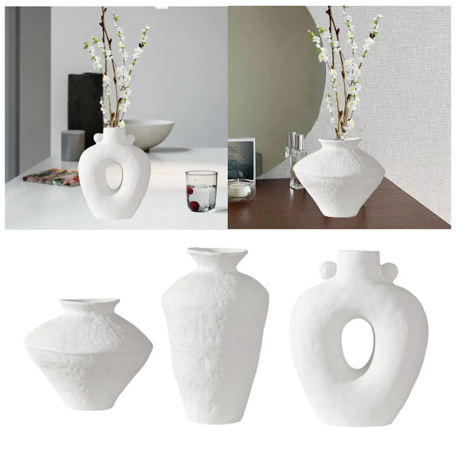 Ceramic Flower Vase,Minimalism Style Decoration,Nordic Style Modern Flower Pot,Art Vase for Desk Office Table Decoration Ceramic Flower Vase,Minimalism Style Decoration,Nordic Style Modern Flower Pot,Art Vase for Desk Office Table Decoration