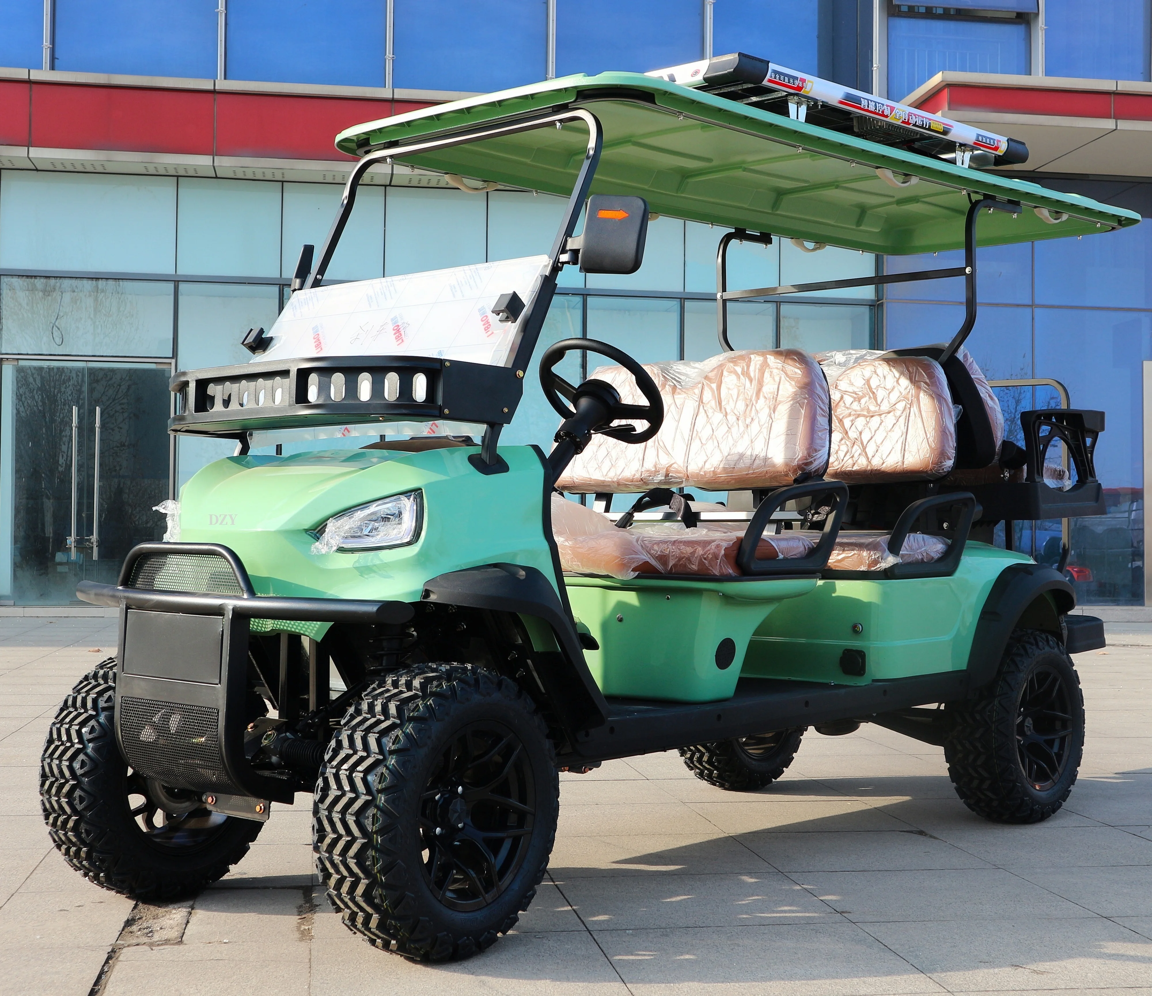 Latest Practical Electric Chinese Golf Cart Sightseeing Car 6*8V/150ah with Free Maintenance Battery