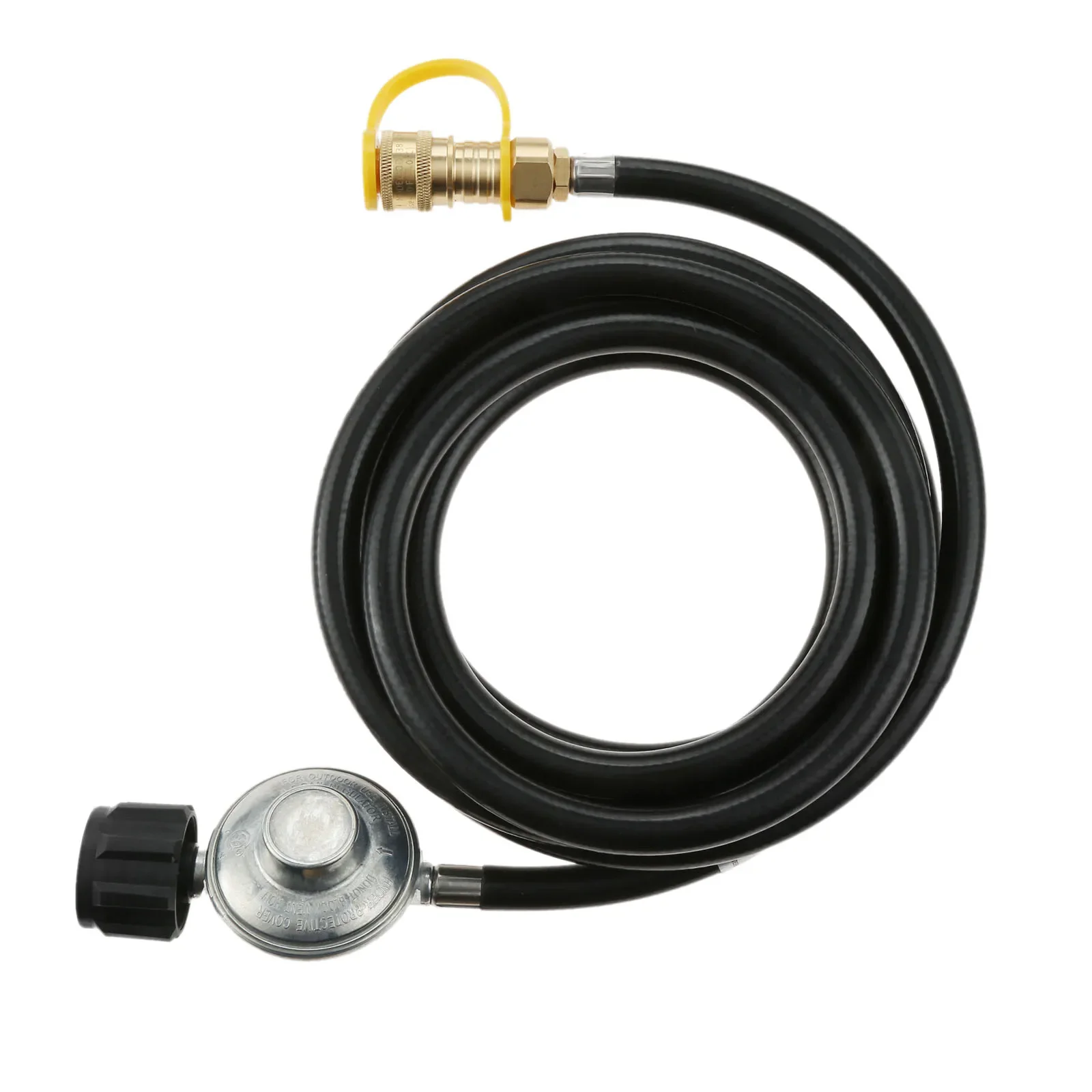 12 Feet Low Pressure Propane Regulator with 3/8" Quick Plug Disconnect Adapter for Mr Heater Big Buddy BBQ Grill Camp Extension