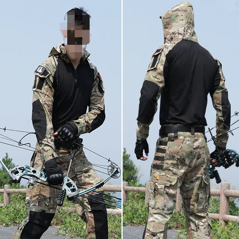 Tactical Shirt Uniform Camouflage Tactical Men Green Special Forces Combat Paintball Shirt