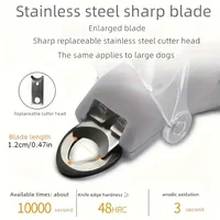 1pc-Professional Pet Nail Clipper with Magnifying Glass and LED Light- Safe and Precise Pet Nail Trimming Tool for Dogs and Cats 1