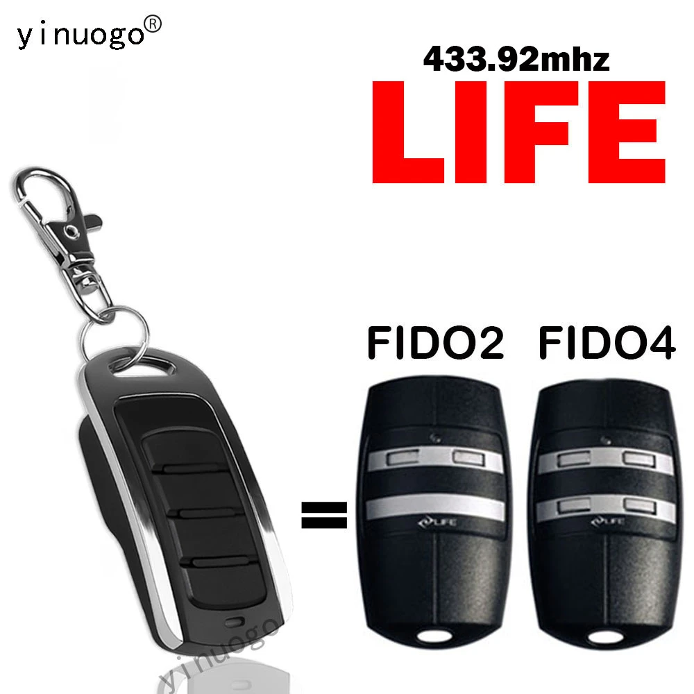 New LIFE FIDO2 FIDO4 Remote Control 433.92mhz Rolling Code LIFE FIDO 2 4 Garage Door Remote Control Gate Opener Transmitter Key keypad card