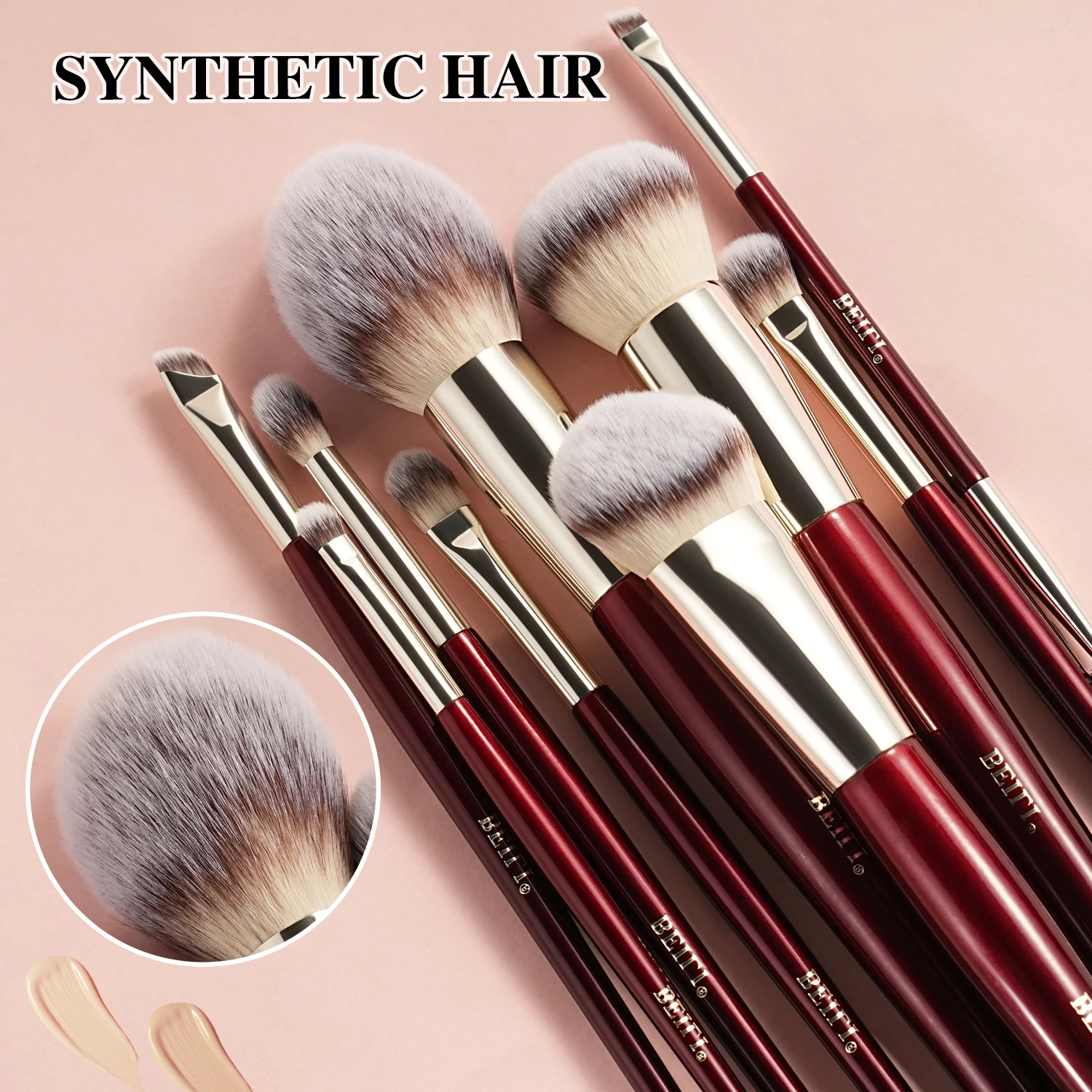 BEILI Soft 8/9/15/30 Makeup brush for foundation make-up concealer eye shadow eyebrow eyelash eyeliner brush multi-function comb 5