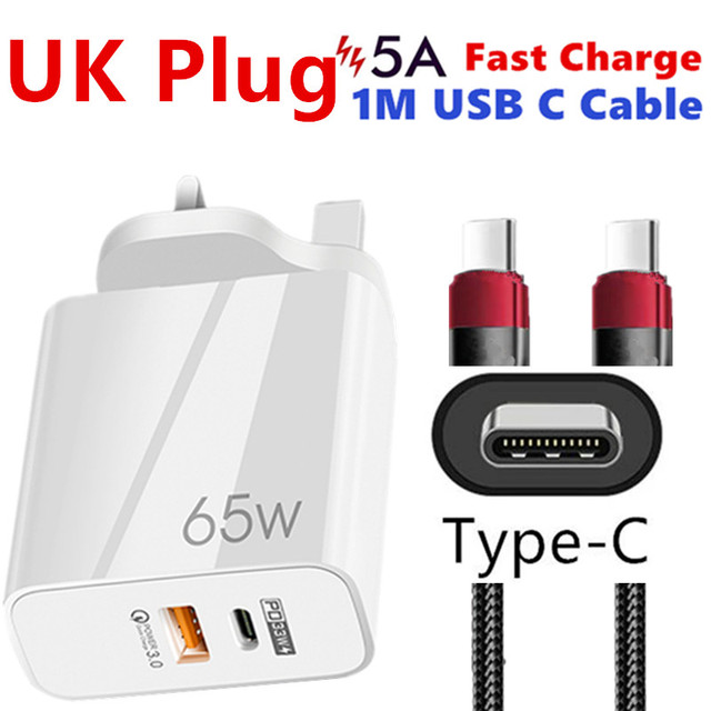 GaN Charger Dual Ports QC 3.0 PD 3.0 Quick Charge Fast Charging For iPhone 12 Pro Samsung Type C PD USB Mobile Phone Charger