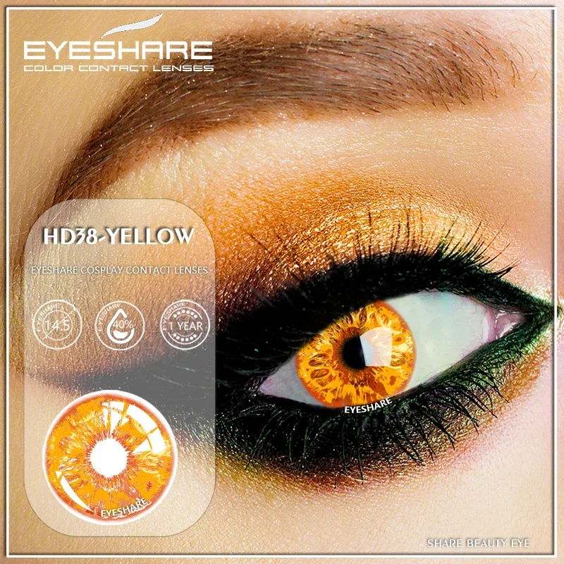 Vibrant Cosplay Halloween Contact Lenses - Yearly Cosmetic Eye Enhancers