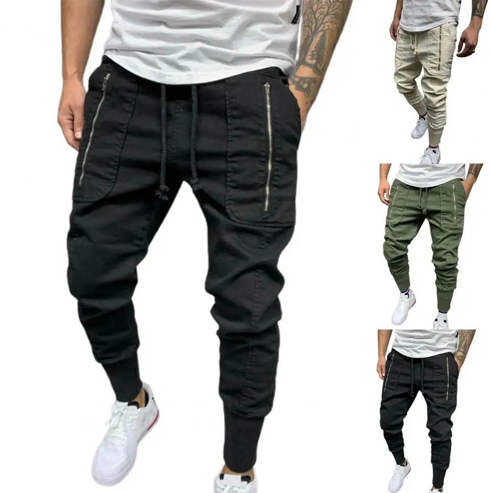 Description Picture 4 of itemTrendy Male Trousers Western Style Slim Fashion Men Long Cargo Trousers Pockets Men Sweatpants for Vacation