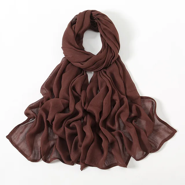 Nouveau Hijabs musulmans pour femmes écharpe mince châles unis Femme Musulman doux Viscose rayonne foulard islamique Turban bandeau 190x85 cm