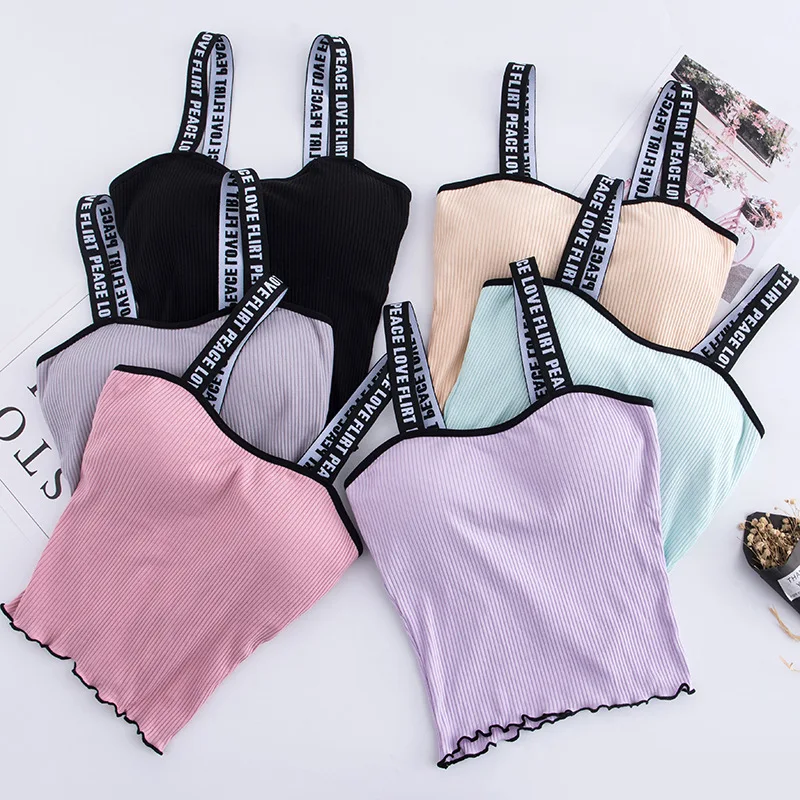 3D Sexy Lingerie Seamless Sport Bra Top Push Up Bralette Brassiere Women Underwear cotton wrapped chest English letter vest girl women lingerie bra