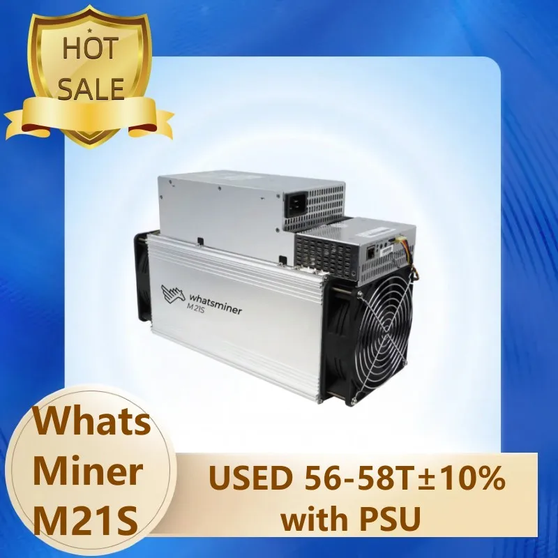Whatsminer M21S 56-58T ± 10% Bitcoin Btc Miner Usato High Hashrate Blockchain Miner Whatsminer Asic Miner M21S