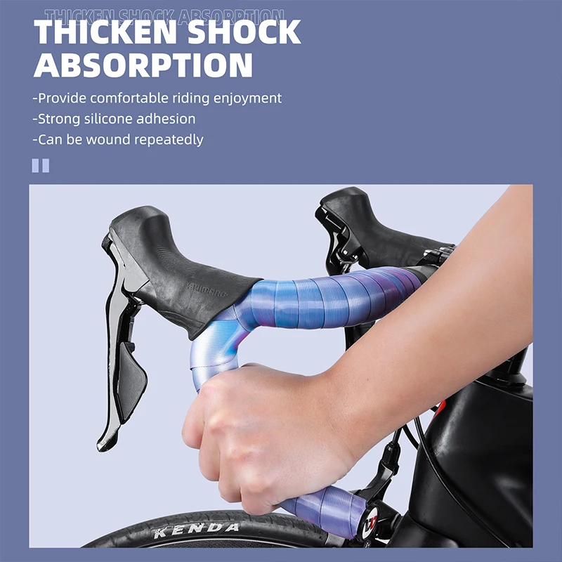 WEST BIKING Cycling Handlebar Tape EVA Anti-Slip Road Bicycle Bike Bar Tape Brushed Texture Lightweight Racing Bike Accessories