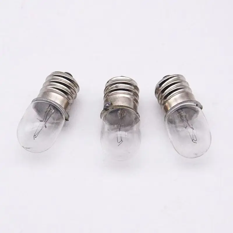 6.3V 12V 24V 30V 36V 2W 3W 5W 0.15A Screw Instrument Signal Indicating Small Bulb Button E10 Switch Light Lamp 10pcs led bulb holder
