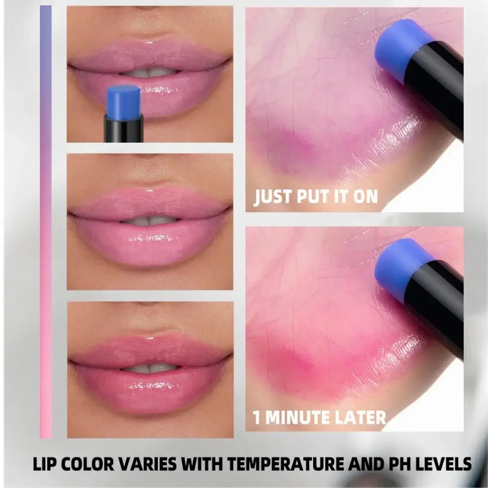 Magic Color Changing Lipstick Moisturizing Long Lasting pH Reactive Lip Balm Nourishing Stain Tint For Women Girls