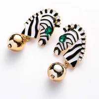 Modern Zebras Silhouettes Earrings for Female Fashion Enthusiasts Party Jewelry A0KD 1