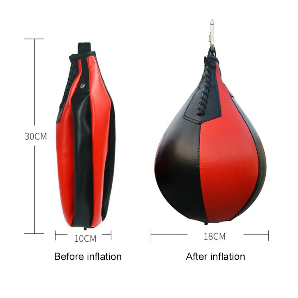 Boxing Training Speedbag, Heavy Duty PU Leather Hanging Swivel Punch Ball Speedball for Boxing MMA Muay Thai Fitness Workout