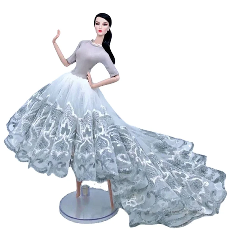 1/6 BJD Dolls Accessories Classic Black Longsleeve Dotted Polka Dress For Barbie Clothes Princess Fishtail Party Gown Kids Toy 6 1/6 BJD Dolls Accessories Classic Black Longsleeve Dotted Polka Dress For Barbie Clothes Princess Fishtail Party Gown Kids Toy 6