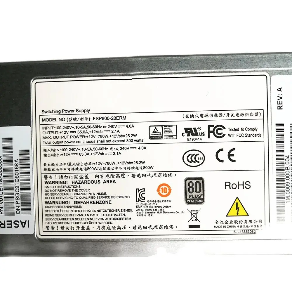 For Server Power Supply for FSP FSP800-20ERM-H PS-2801-9L 12V 65A 800W Delivery After Testing 4 For Server Power Supply for FSP FSP800-20ERM-H PS-2801-9L 12V 65A 800W Delivery After Testing - Image 2