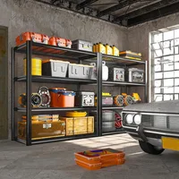 40" W Garage Shelving 2240 LBS Storage Shelves Heavy Duty Shelving 4-Tier Adjustable Metal Shelves for Garage Shelves Rack 1