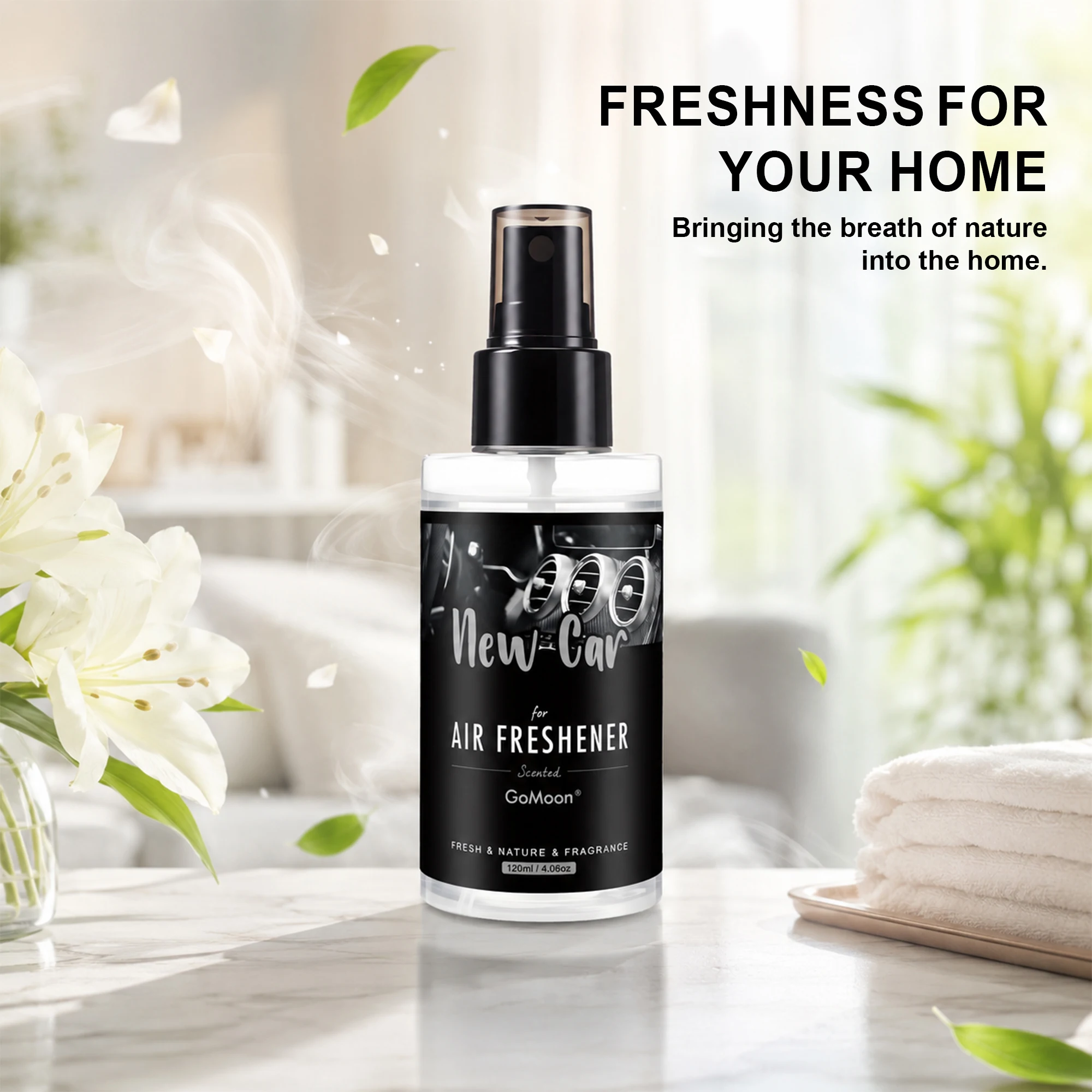 Premium New Car Scent Air Freshener - 120ml/4.06oz, Long-Lasting Fragrance