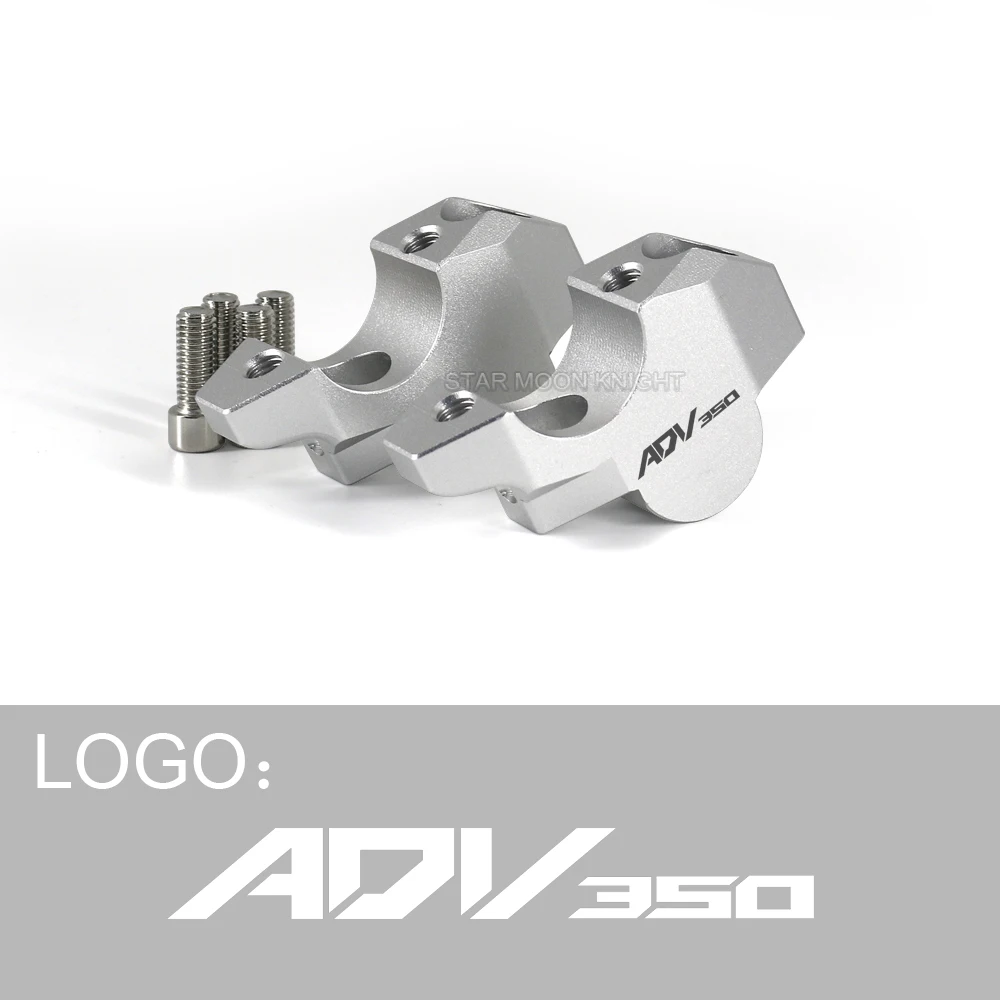 Stuurverhogers Voor XAdv X Voor Adv 750 Voor Adv750 Voor Adv150 Voor Adv160 Voor Adv350 Voor ADV 150 160 350 Stuur Riser Verhooging Klem Mount Motorfiets Stuurstang Riser(Zilver