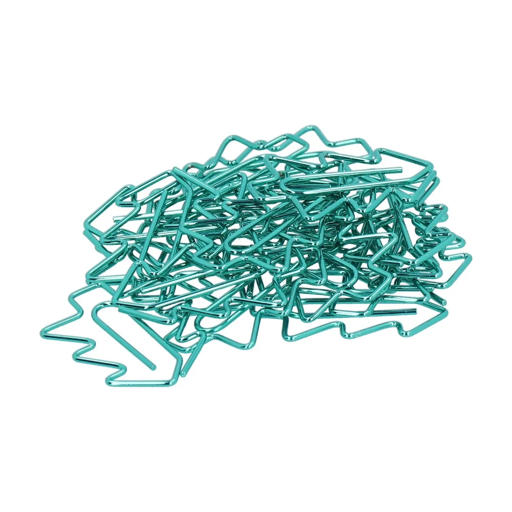 20PCS 나무 모양 미니 종이 클립 짙은 녹색 32*24mm 나무 모양 종이 클립 전기 도금 금속 미니 사이즈 파일 종이 클립