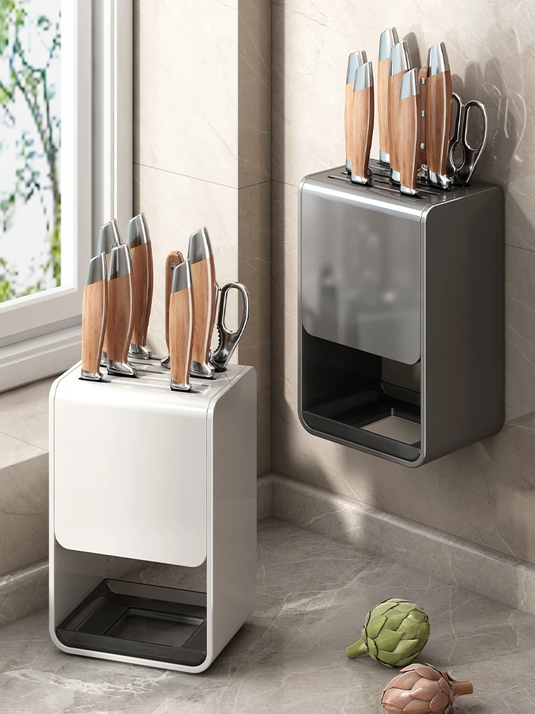 

Knife holder, storage rack, kitchen countertop, household chopstick tube, kitchen knife, wall-mounted, multi-functional