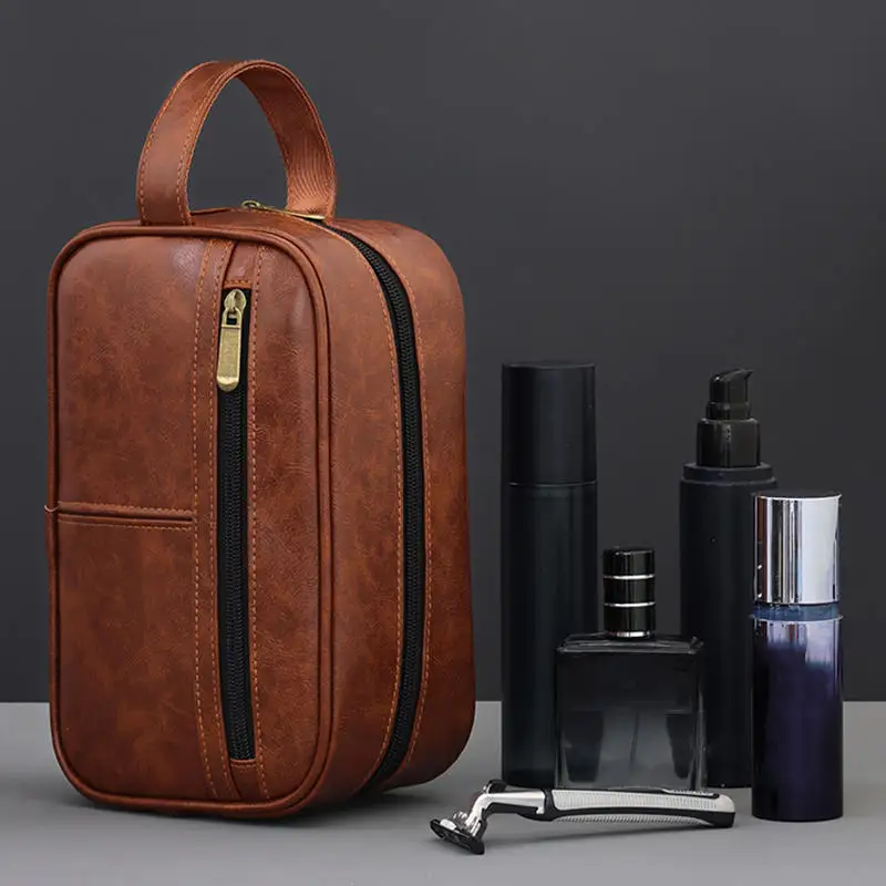 Men's Luxury Vintage Hanging Toiletry and Cosmetic Organizer