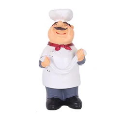 Handcrafted Rustic Bakery Chef Resin Statue - Farmhouse Cake Shop Decor Figurine (Style D)