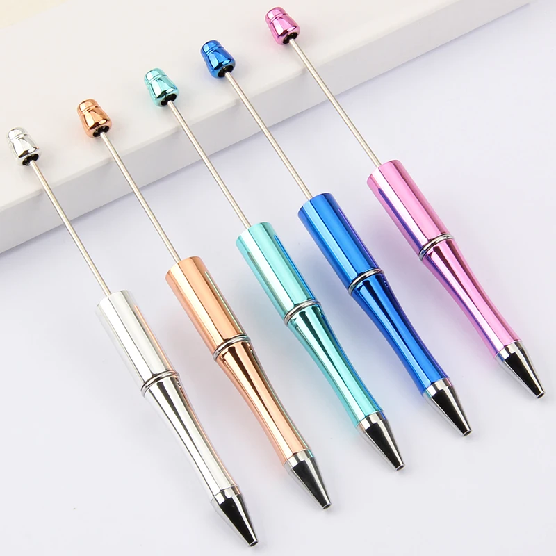 40pcs Latest Color Beaded Ballpoint Pen Beadable Plastic Pens Beaded Handmade Beaded Pens Teacher Gift  School Office Supplies