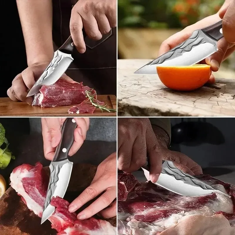 Tasak do mięsa nóż kuchenny ze stali nierdzewnej ręcznie kuty nóż nóż do trybowania rzeźnika nóż do ryb nóż do owoców akcesoria kuchenne