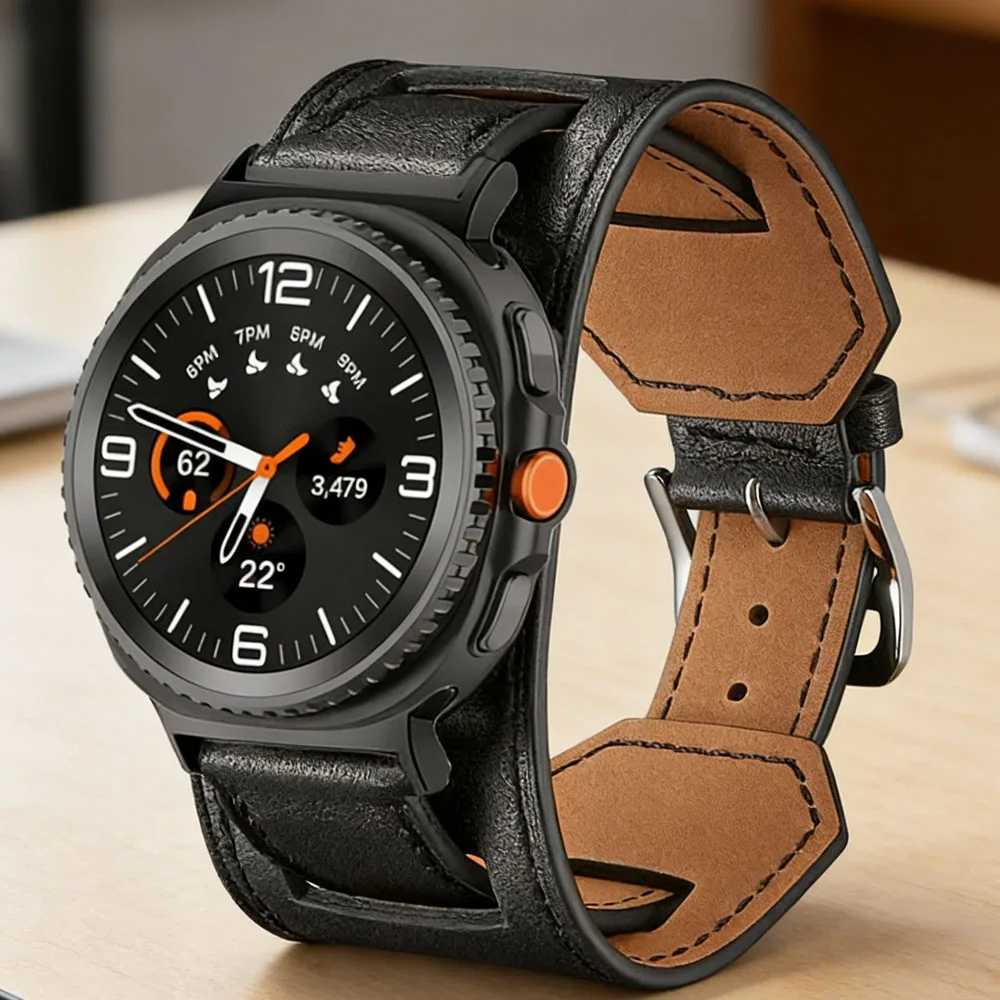 Luxurious Leather Bracelet Band for Smartwatches - Comfortable and Stylish