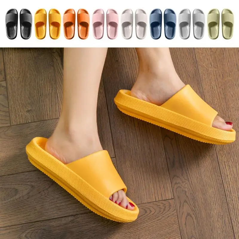 

Pillow Slippers Indoor Slippers For Women Extremely Comfortable Cushioned With Thick Sole Pillow Slippers Bathroom Sandals