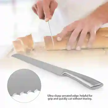Couteau de cuisson couteau à pain couteau à gâteau en acier inoxydable couteau à gâteau couteau de cuisson en acier inoxydable gâteau pain coupe-cuisine outils à main 1 pièce 1