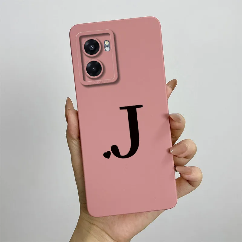 Chic Initial Letters Soft TPU Phone Case - Simple & Cute Design