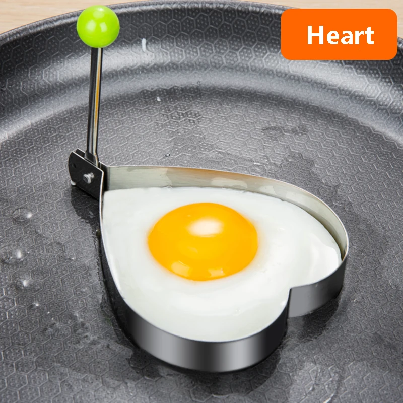 Stainless Steel Creative Egg Shaper Mold DIY Breakfast Ham Deep Frying Pancake  Rings Sandwich Non-stick Kitchen Cooking Accessor - AliExpress