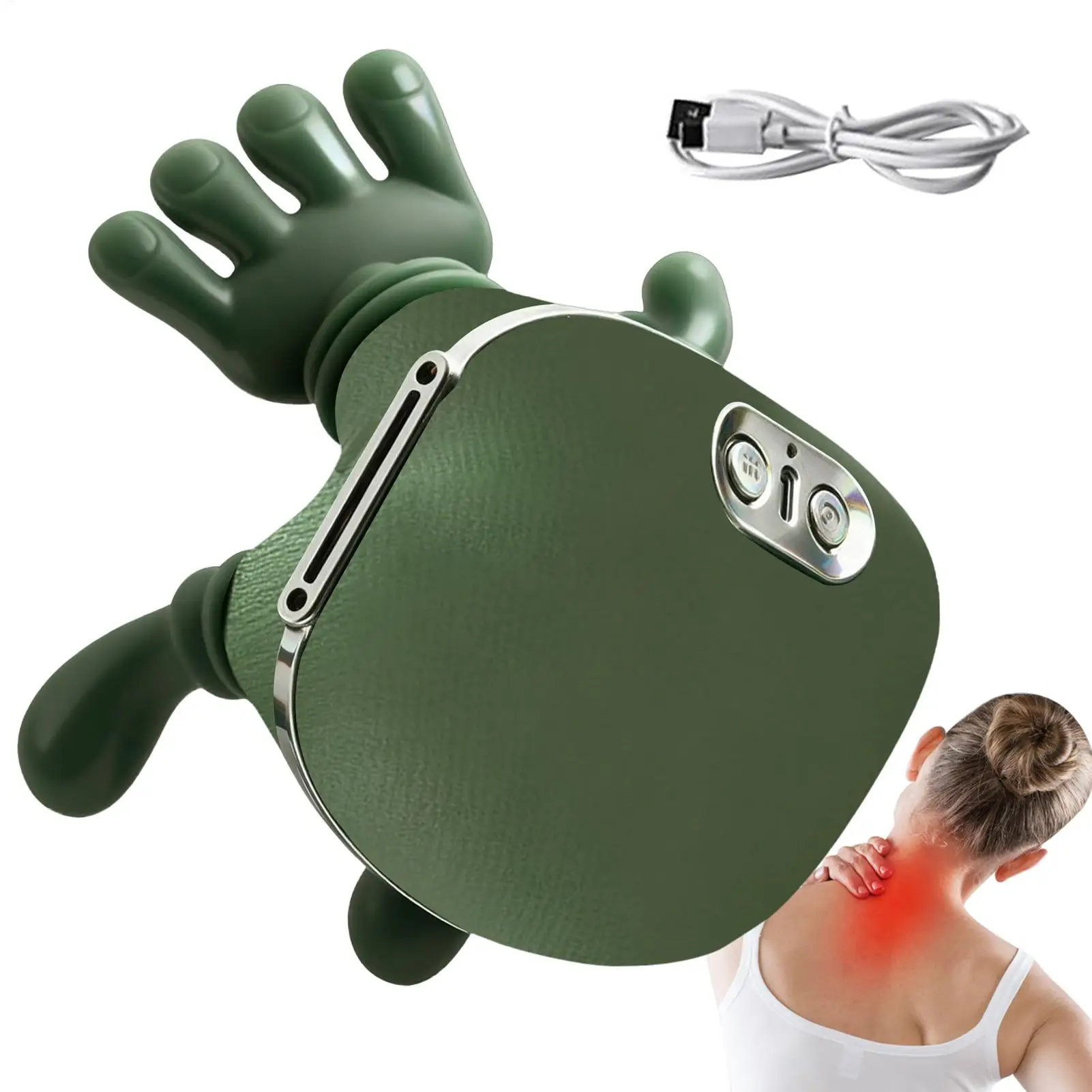 2025 NEW Finger Pressure Neck Massager Heated Back And Shoulder Massager Electric Kneadings Neck Deep Massage Muscle Relax