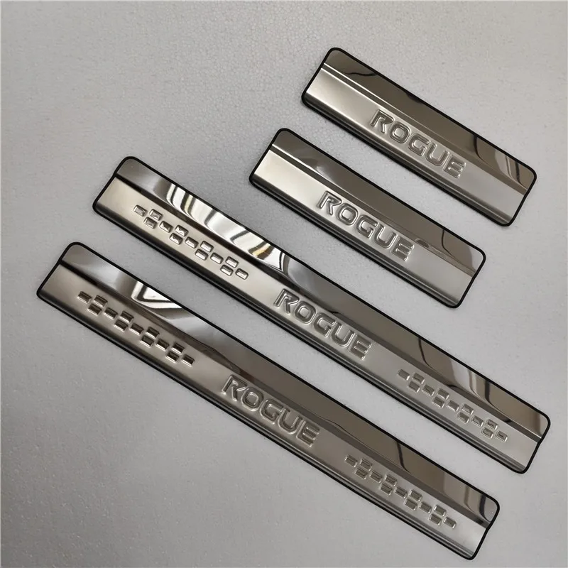 For Nissan ROGUE 2014- stainless steel car threshold guard plate Welcome pedal anti-scratch protection car accessories