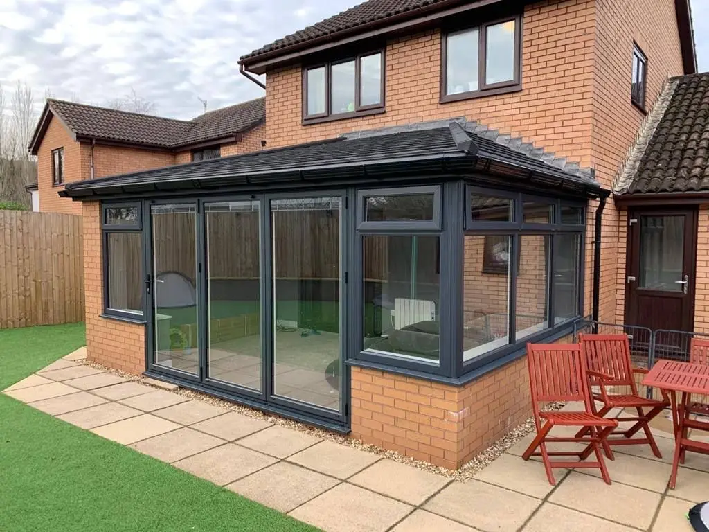 Soundproof Accordion Folding Patio Doors Large View Balcony Exterior Thermal Break Double Glazed Aluminum Heavy Duty Bifold Door