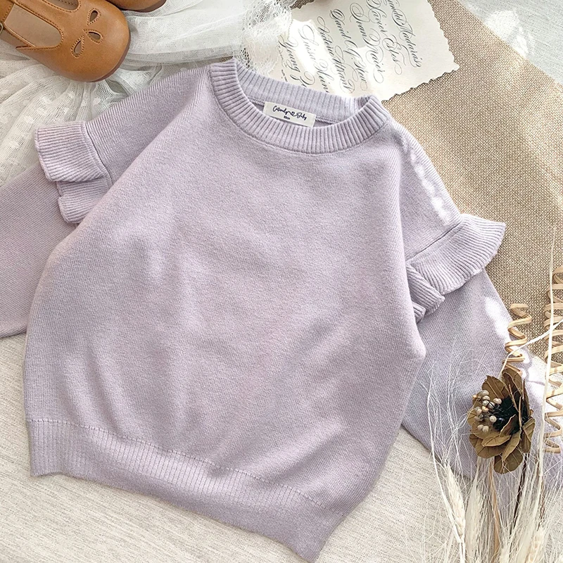 Infant Girls Knitting Clothing Suit Winter Kids Newborn Clothes Knitting Pullover + Pants 2pcs Set Baby Clothes Sweater Suits
