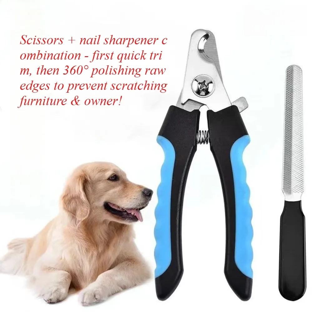 Dog Nail Clippers Sharpener Set pet nail clipper