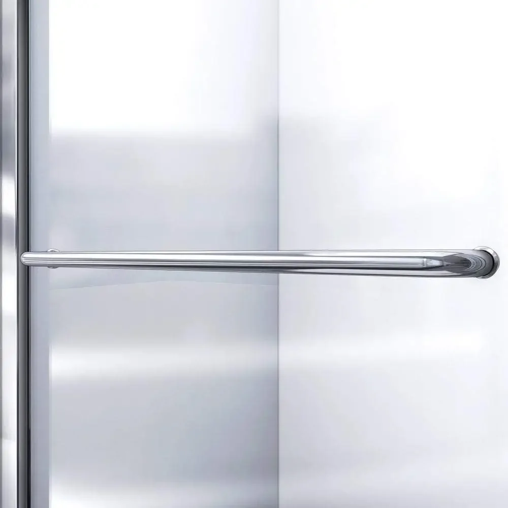 44-48 in W X 72 in H Semi-Frameless Sliding Shower Door Clear Glass Oil Rubbed Bronze Tempered Glass Shower Door
