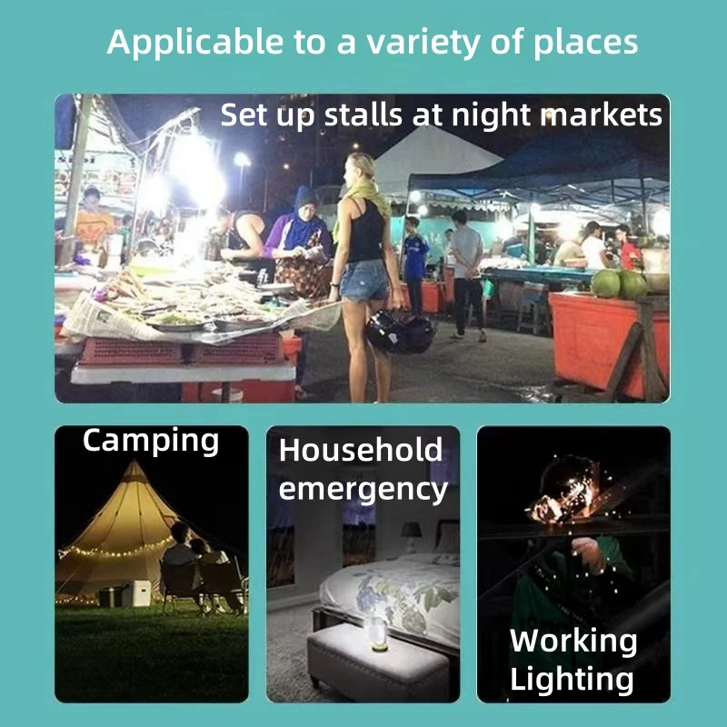 Camping Light USB Rechargeable LED Emergency Lamp Outdoor Portable Lanterns with Hook 1 / 2 / 4 / 8pcs for BBQ Tents Battery Bulb camping light portable lanterns camping lamp camping lantern