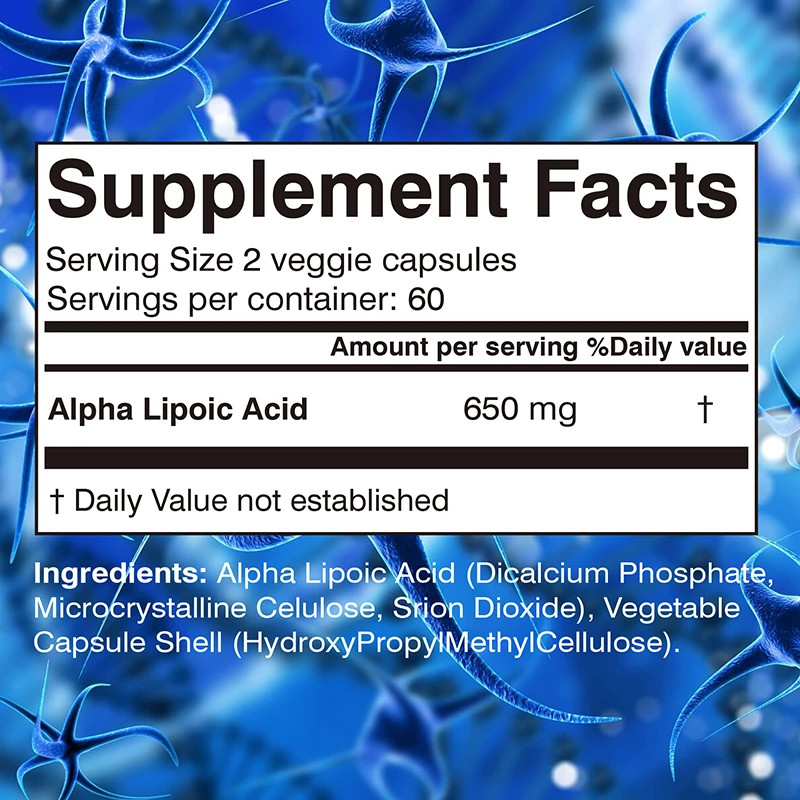 Alpha lipoic acid supports nervous system health improves circulation enhances brain and cognition antioxidant