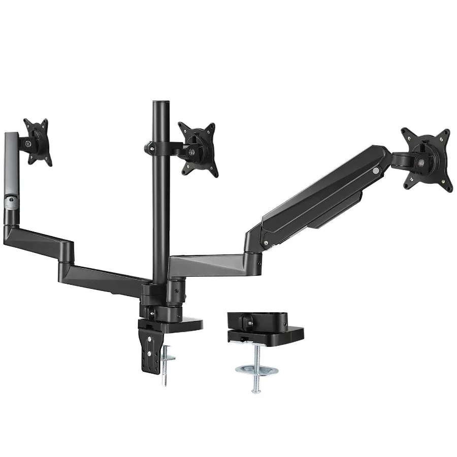 Triple Monitor Mount Fully Adjustable Gas Spring Arm