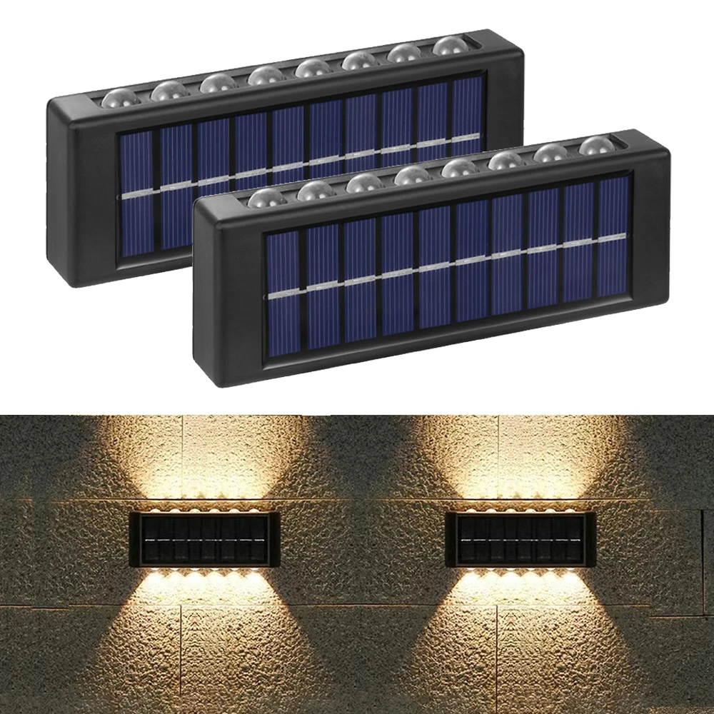 Solar Wall Lamp Outdoor Waterproof Balcony External Wall Lights Up and Down Spotlight for Courtyard Street Lamp Solar Lights solar led lights outdoor