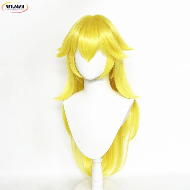 Transform into Princess Peach with this high-quality cosplay wig