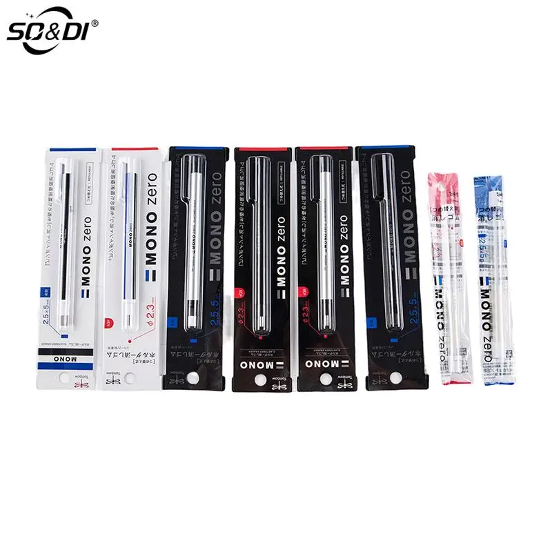 TOMBOW MONO 제로 지우개, 스케치 강조, 기계식 지우개, 펜 모양, 고무 프레스 타입, 학교 문구