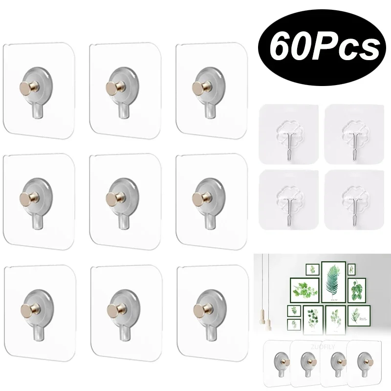 Adhesive Wall Hook Sticker Strong Poster Screw Hooks Photo Picture Hanger Wall  Adhesive Hooks For Hanging Frame Hanger Sticker - AliExpress