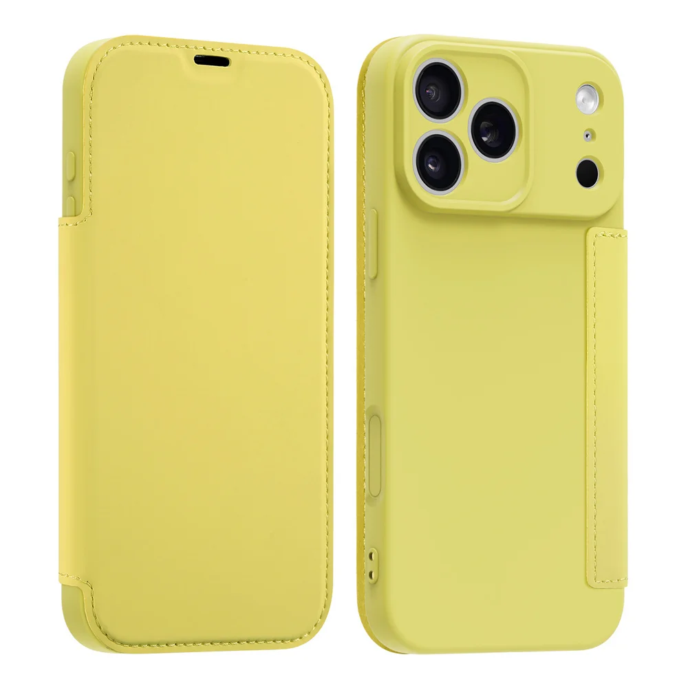 Luxury Leather Silicone Flip Wallet Card Case - Soft Cover