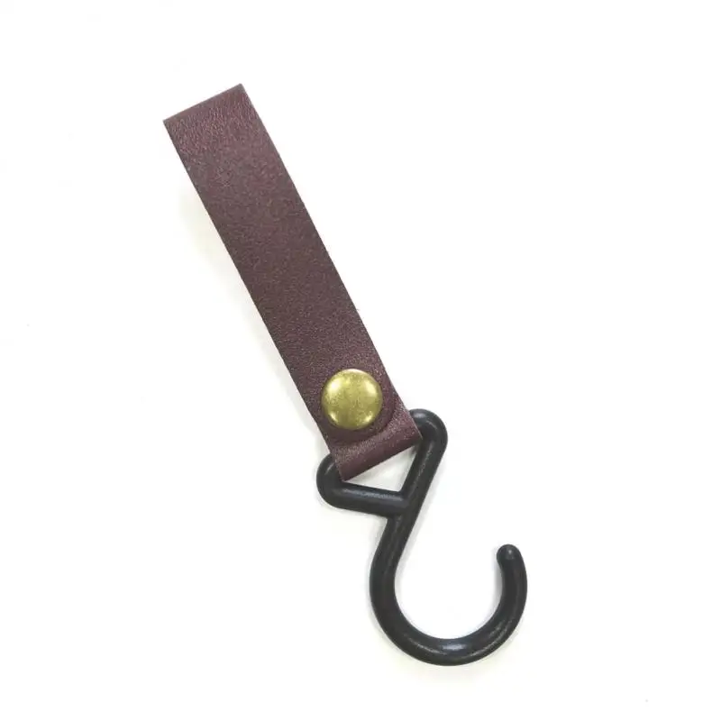 

Уличные крючки для кемпинга, S-образные кожаные подвесные крючки, треугольная стойка для хранения, полка, портативные вешалки для кемпинга