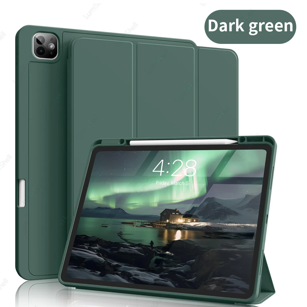 Versatile Tablet Case with Pencil Holder and Soft TPU Back